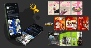 mockup de diseño para redes sociales de clientes reales y algunos ejemplos más de creativamente studio