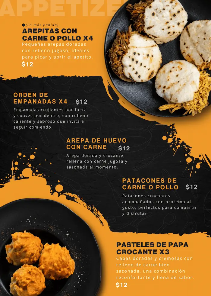 fragmento de menú antojitos 2 realizada por creativamente studio